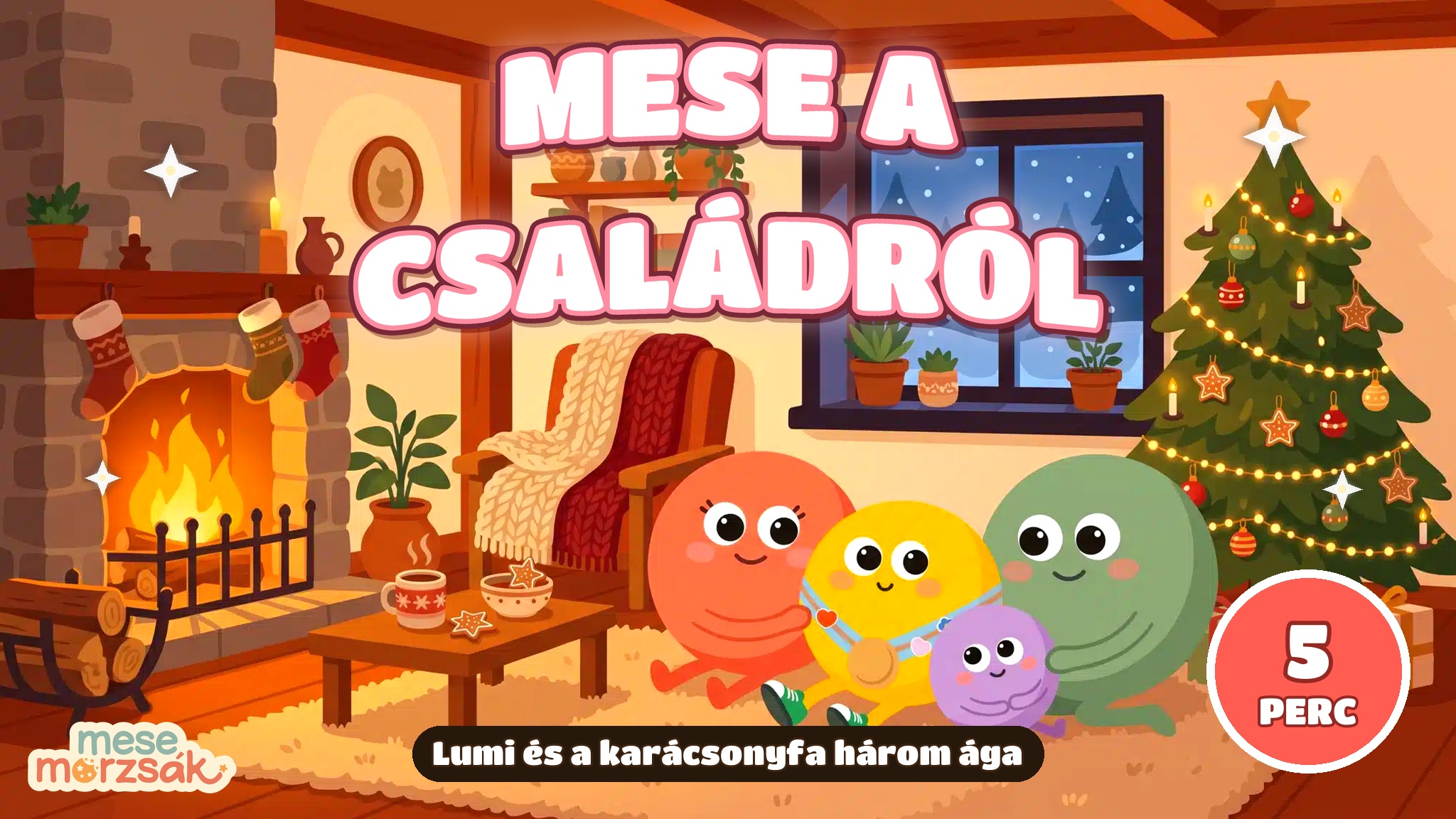 Esti mese gyerekeknek – Lumi és a karácsonyfa három ága, mese a családról