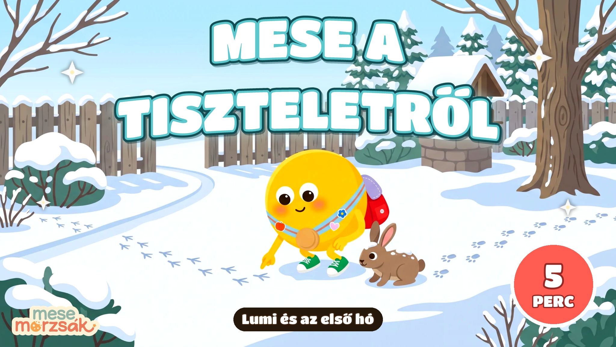 Esti mese gyerekeknek – Lumi és az első hó, mese a tiszteletről