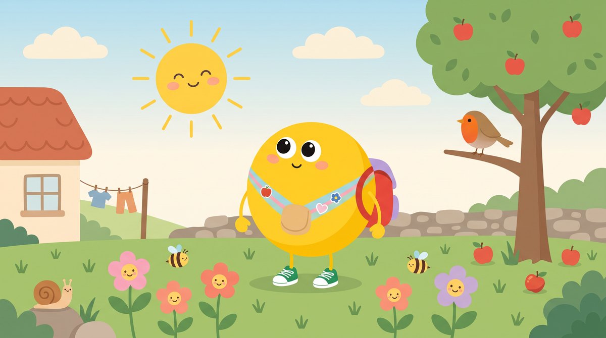 Mese a háláról gyerekeknek – napsütés, vörösbegy az almafán, nyíló virágok