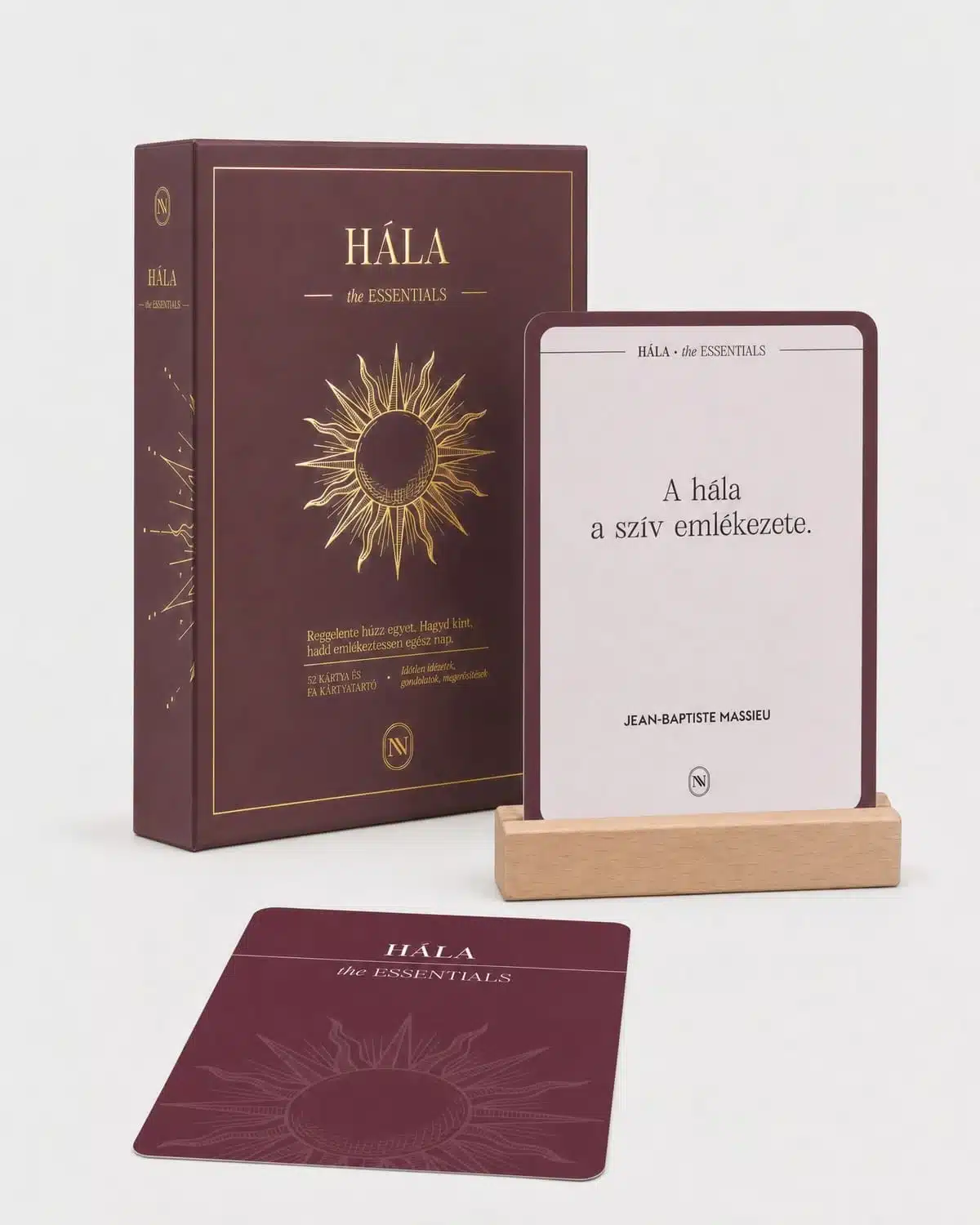 HÁLA the ESSENTIALS megerősítő kártya elő- és hátoldala
