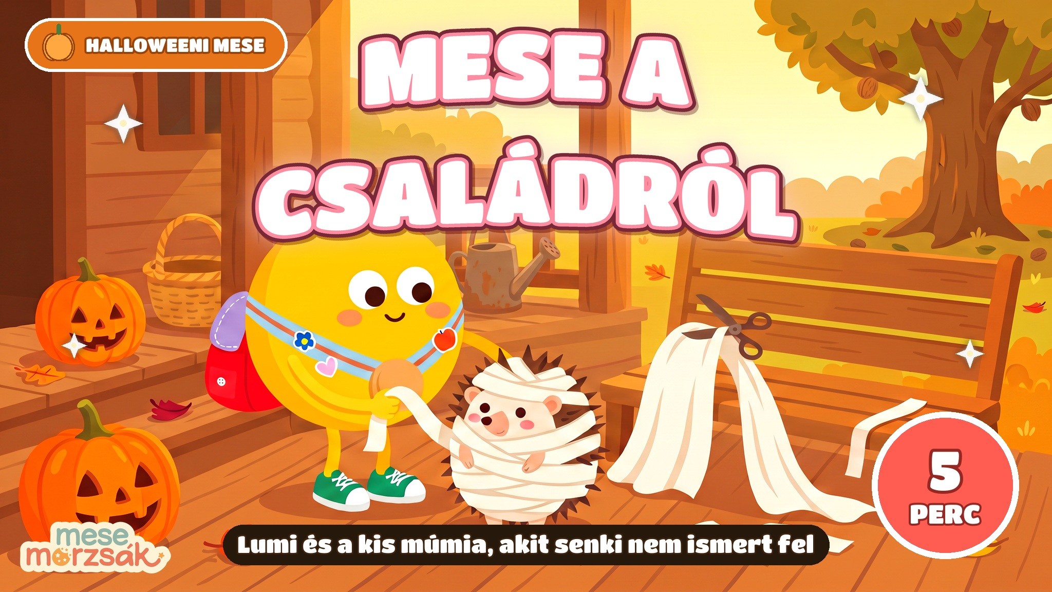 Halloween mese gyerekeknek – Lumi és a kis múmia, akit senki nem ismert fel, mese a családról