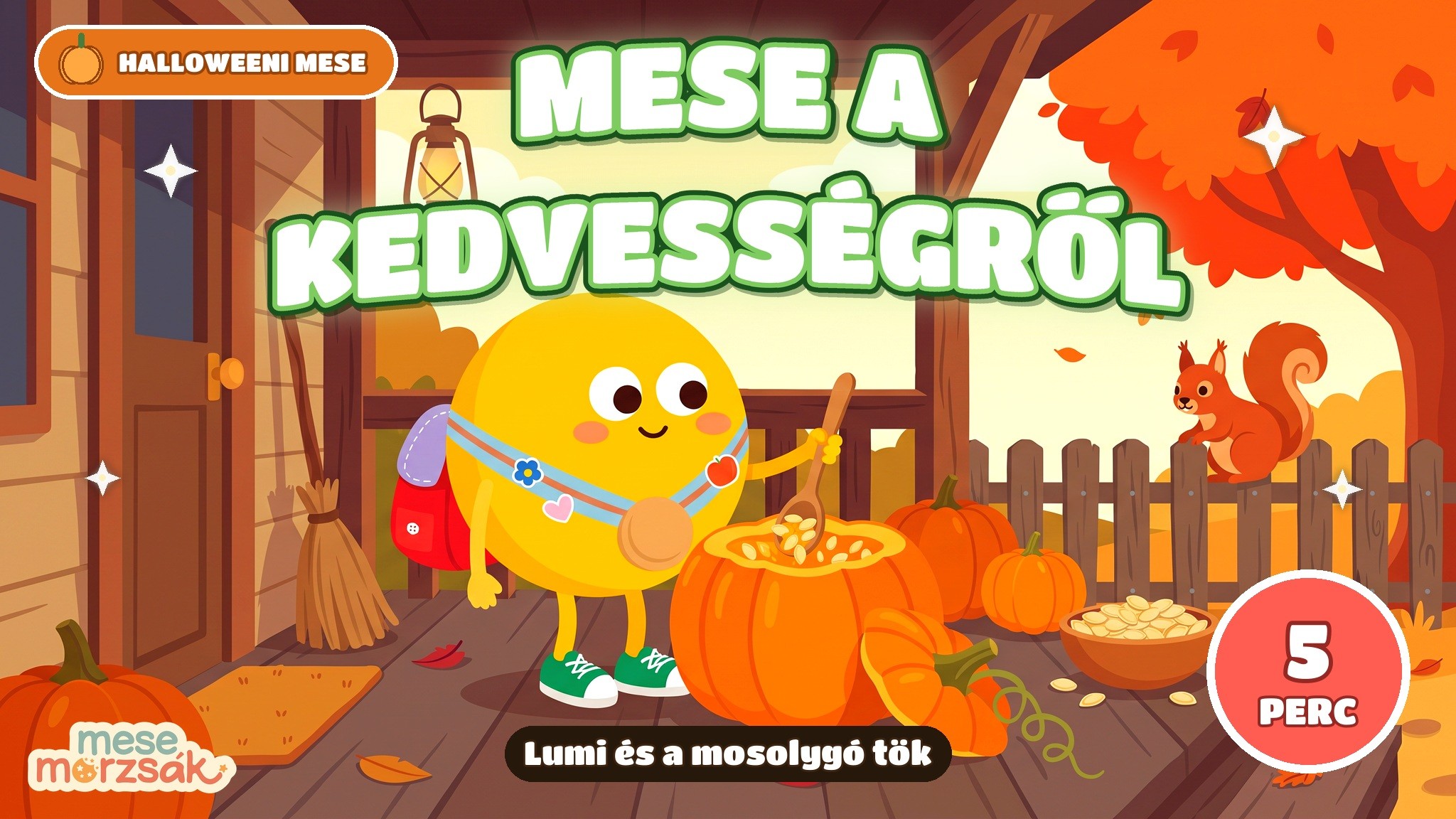 Halloween mese gyerekeknek – Lumi és a mosolygó tök, mese a kedvességről