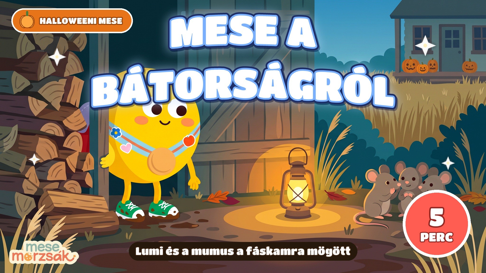 Halloween mese gyerekeknek – Lumi és a mumus a fáskamra mögött, mese a bátorságról