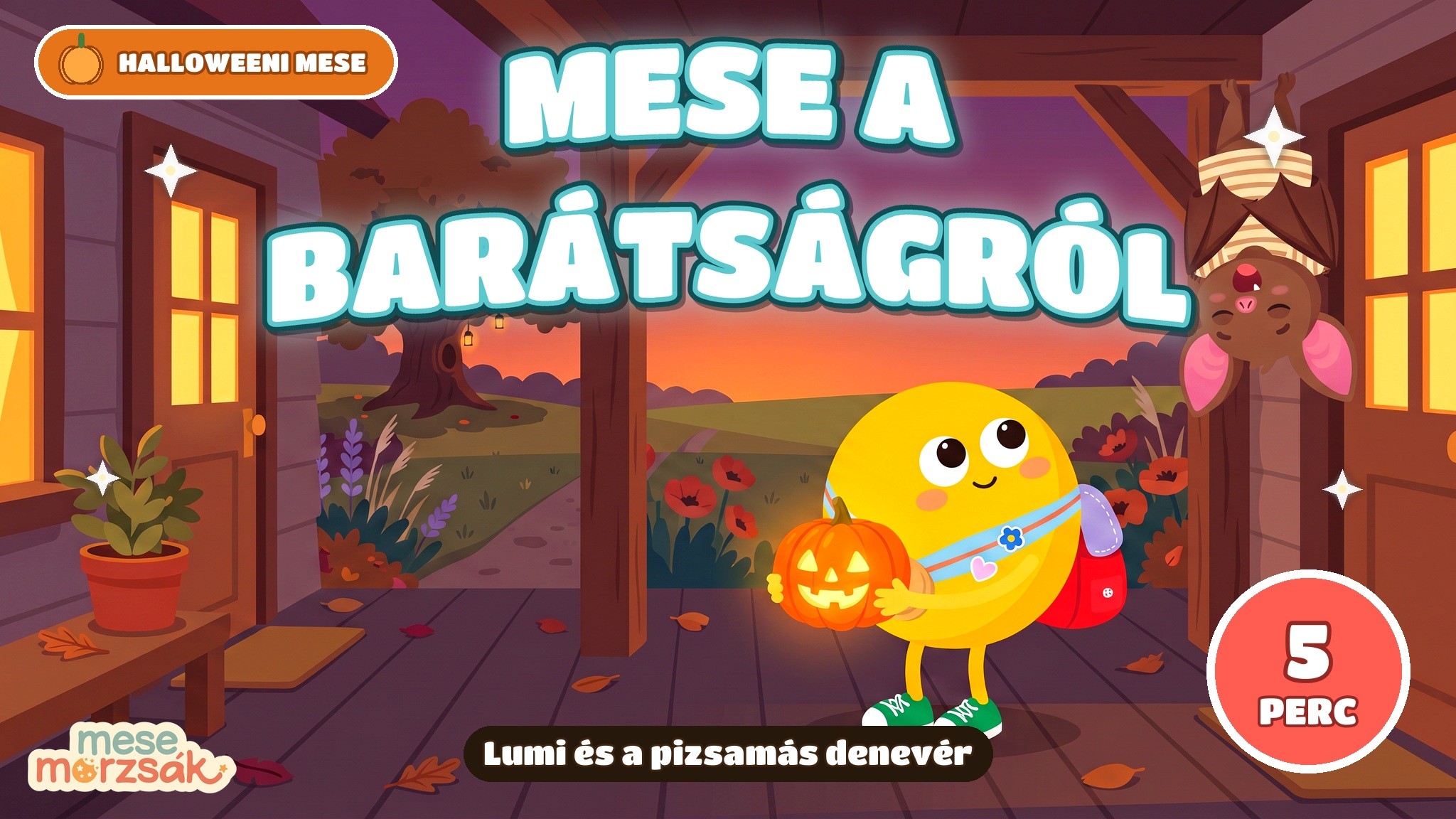 Halloween mese gyerekeknek – Lumi és a pizsamás denevér, mese a barátságról