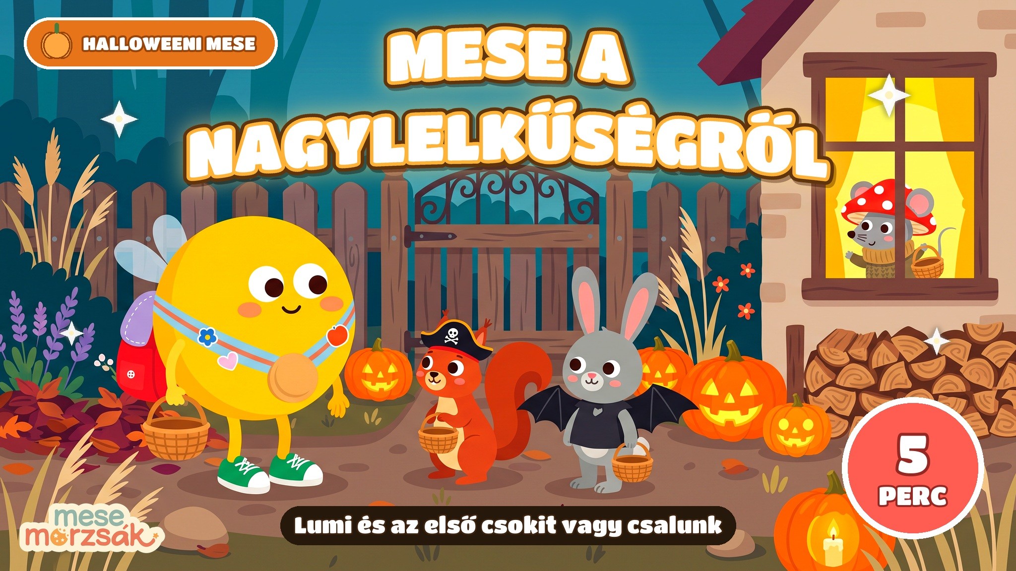 Halloween mese gyerekeknek – Lumi és az első csokit vagy csalunk, mese a nagylelkűségről